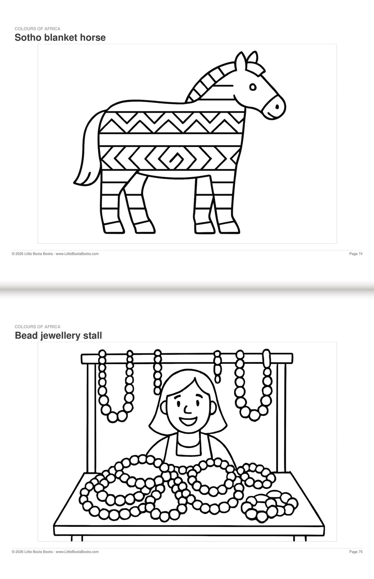 Inside Activity Book 1: The Pangolins. Colours of Africa: African patterns and scenes to colour