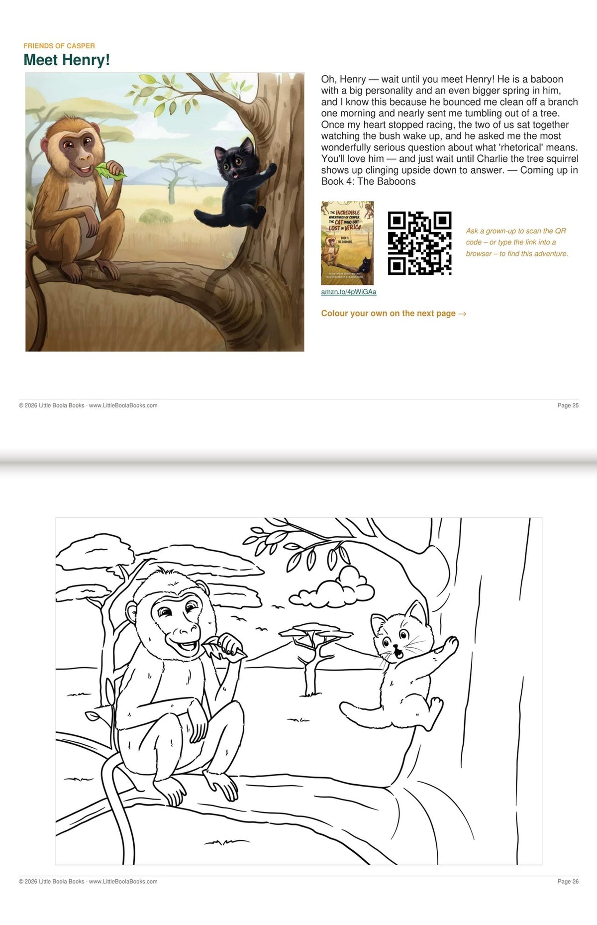 Inside Activity Book 3: The Giraffes. Friends of Casper: meet a friend from the next book, then colour them in