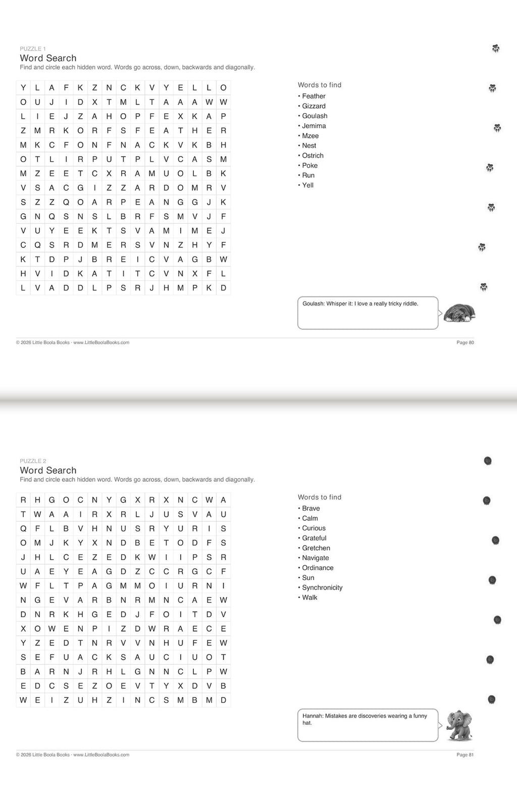 Inside Activity Book 6: The Ostriches. Puzzles & Play: a word search