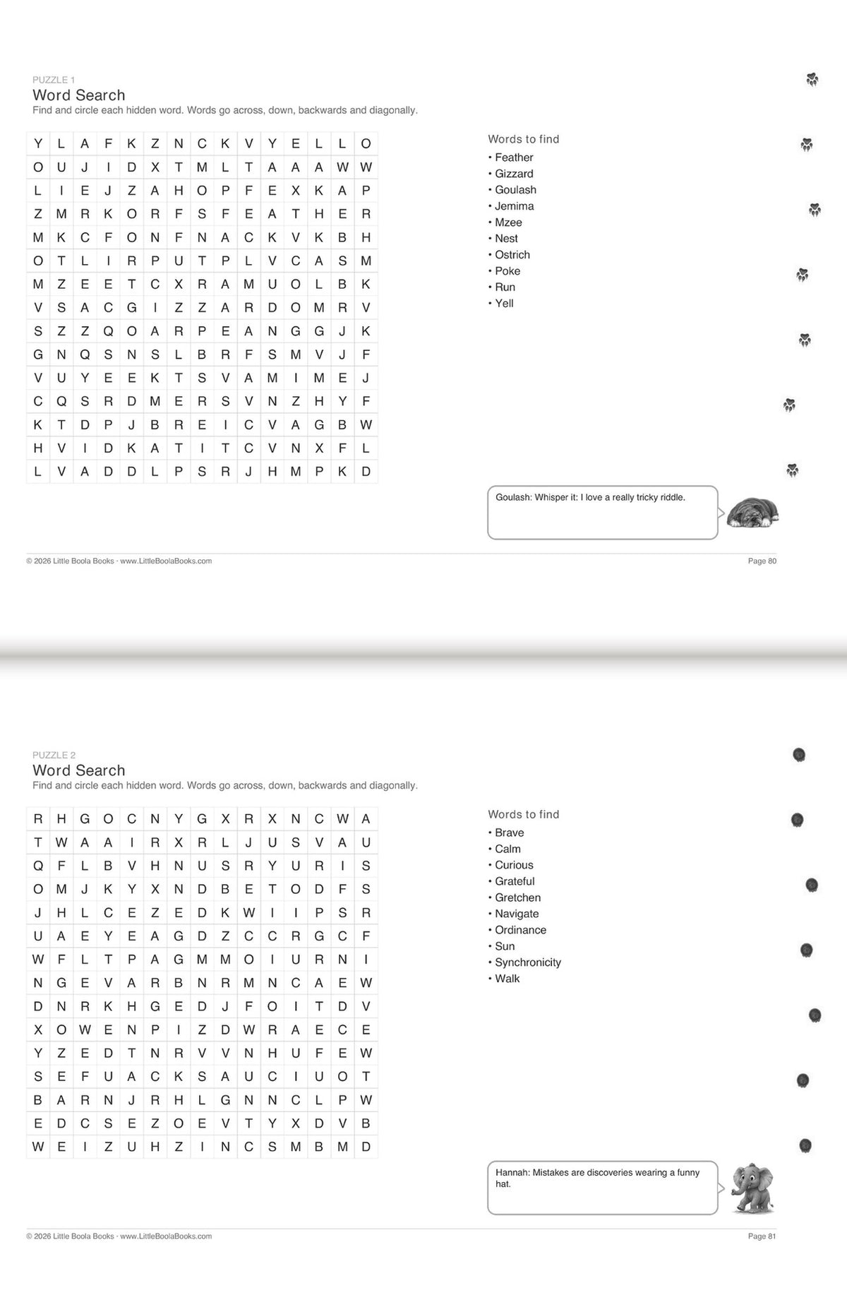 Inside Activity Book 6: The Ostriches. Puzzles & Play: a word search