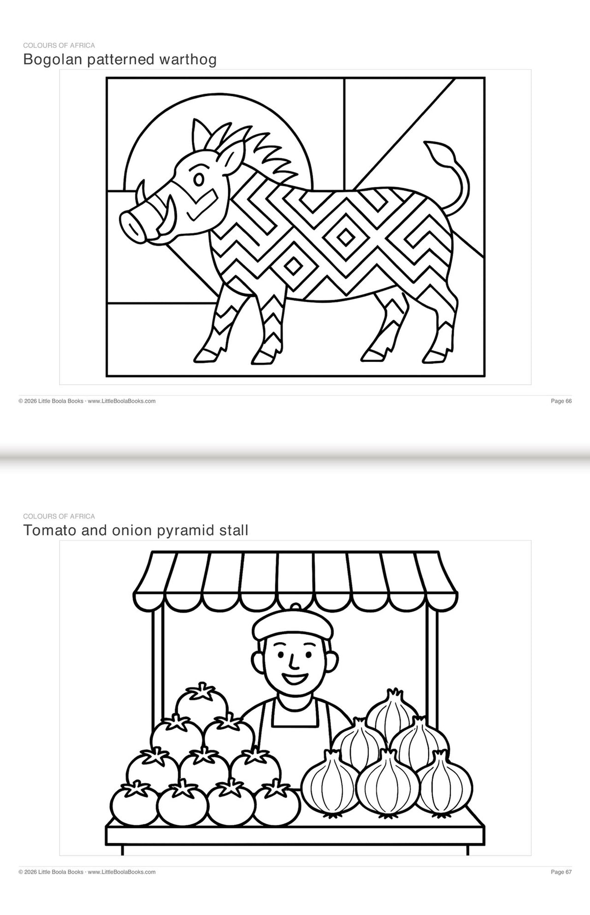 Inside Activity Book 9: The Hippos. Colours of Africa: African patterns and scenes to colour