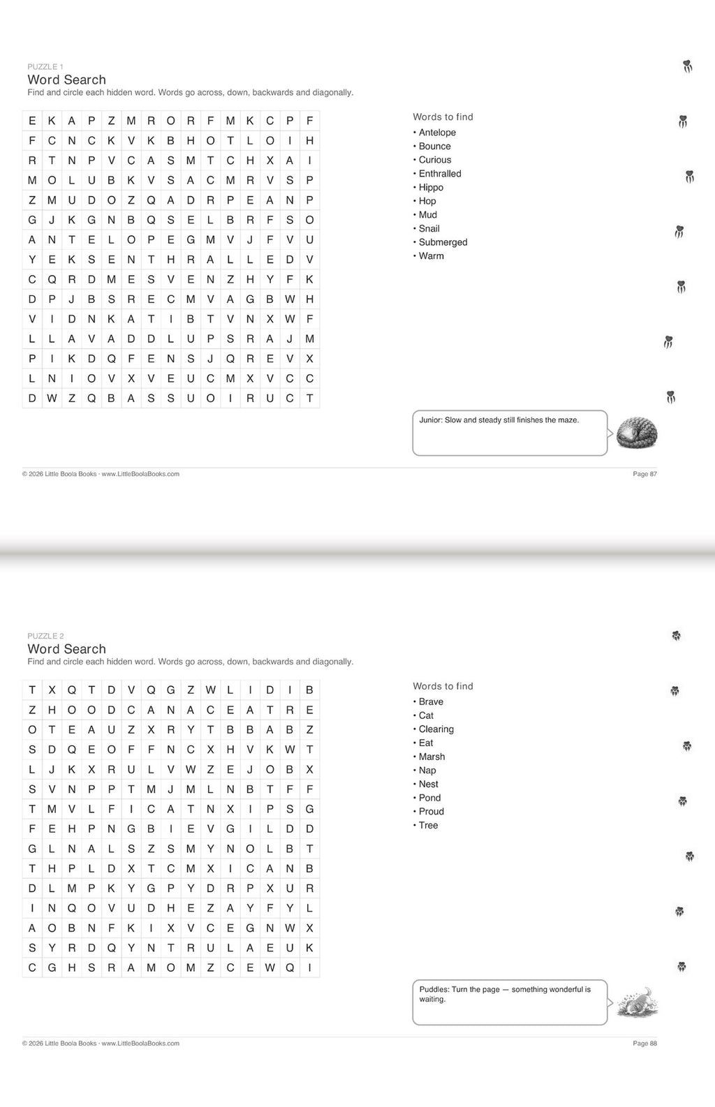 Inside Activity Book 9: The Hippos. Puzzles & Play: a word search