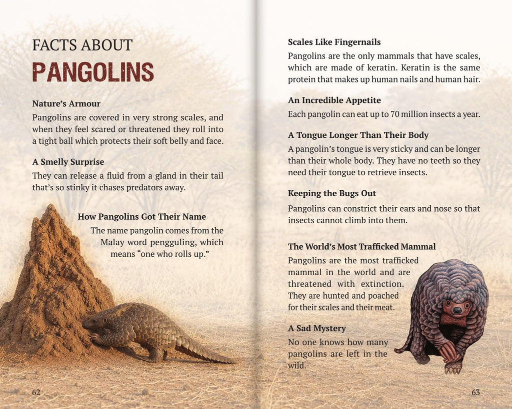 Inside Book 1: The Pangolins: the Facts About section