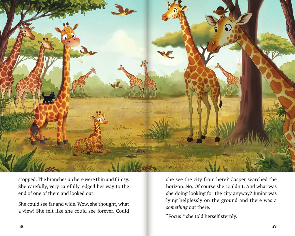 Inside Book 3: The Giraffes, illustrated by Lekshmi Bose