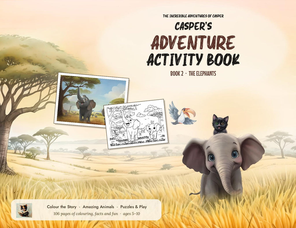Casper's Adventure Activity Book 2: The Elephants front cover