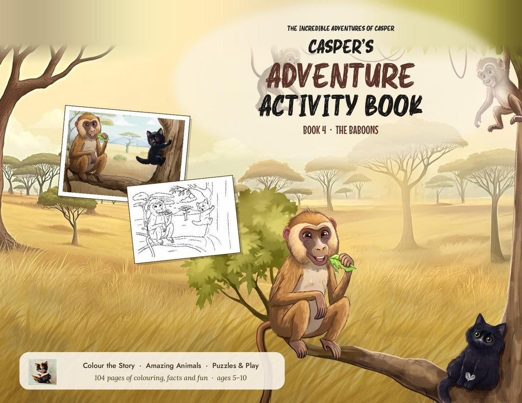 Casper's Adventure Activity Book 4: The Baboons front cover