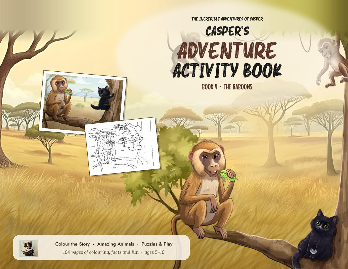 Casper's Adventure Activity Book 4: The Baboons front cover
