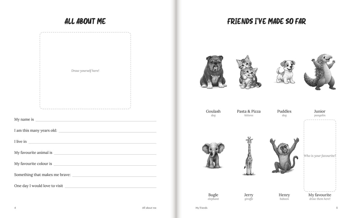 Inside Casper's Adventure Journal: All About Me and Friends I've Made So Far