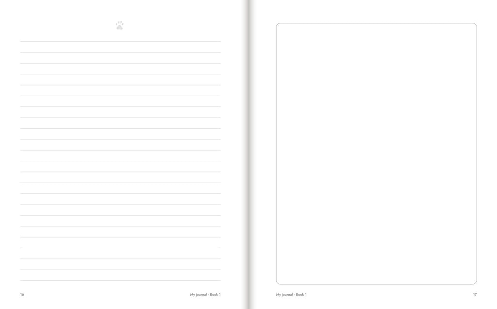 Inside Casper's Adventure Journal, Book 1: writing pages