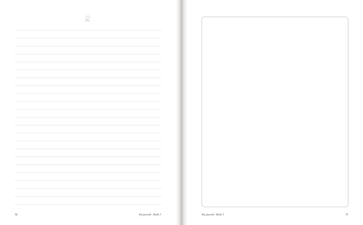 Inside Casper's Adventure Journal, Book 1: writing pages