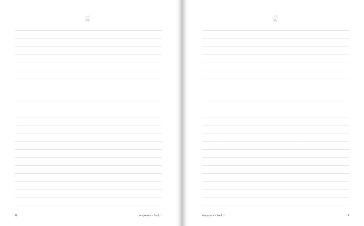 Inside Casper's Adventure Journal, Book 1: writing pages